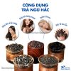 Trà ngũ hắc đã rang thơm (gạo lứt, đậu đen, mè đen, kỳ tử đen, dâu tằm), kích thích mọc tóc, đẹp da