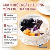 Hạt lựu 100g và 20 nguyên liệu nấu chè tự chọn, cùi bưởi, bột khoai, bột báng, cốm khô, bột năng, trân châu